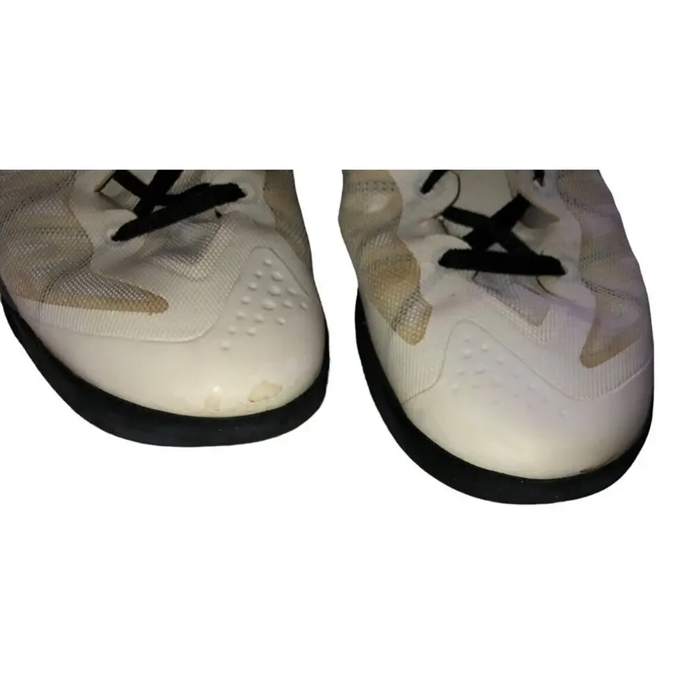 Nike Zoom Hyperenforcer Basketball Shoes Mens‎ Size 13 Eu 47.5 White 487786-100